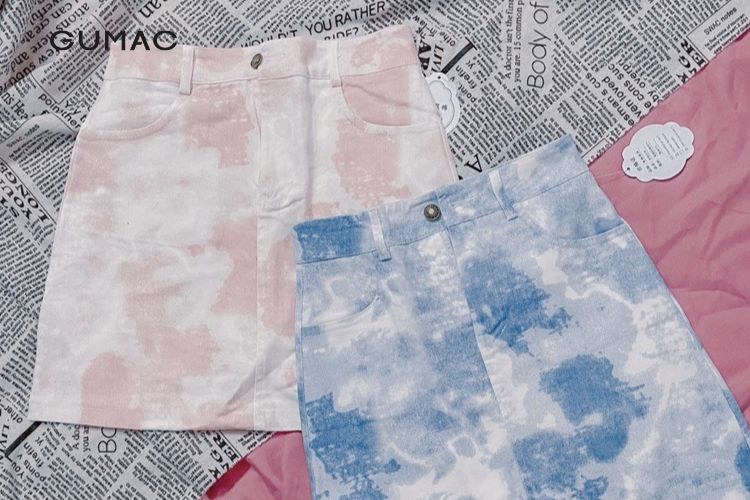 Chân váy tie dye mix áo thun