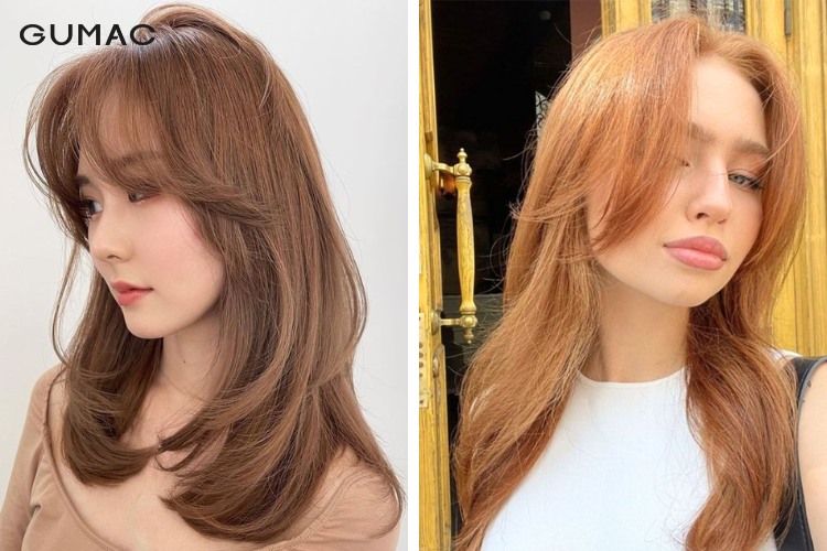 Tóc hai mái cho nữ mặt tròn