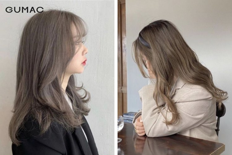 Màu tóc bạch kim nâu cho nữ