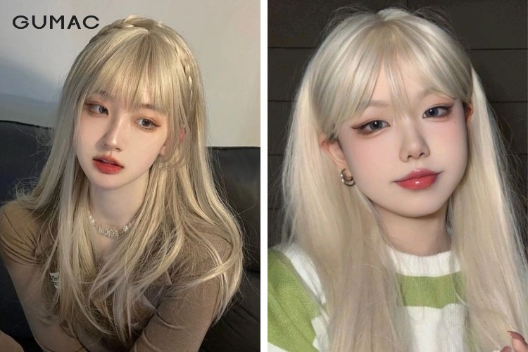  Màu tóc bạch kim nữ highlight mật ong