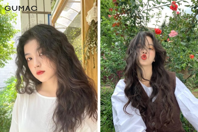 Tóc hippie kiểu xoăn dập