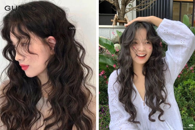 Tóc xoăn nữ hippie layer
