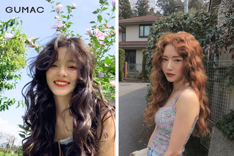 Tóc hippie nữ xoăn sóng nước
