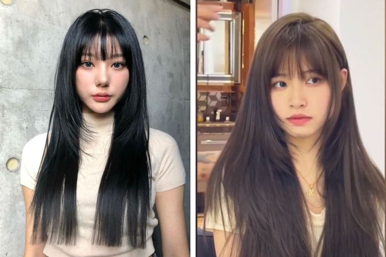 Kiểu tóc mái ngố nữ đẹp