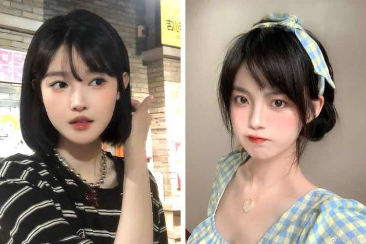 tóc ngắn mái ngố Hàn Quốc