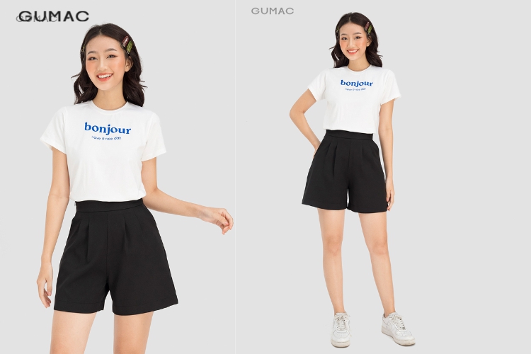  Áo thun với quần short