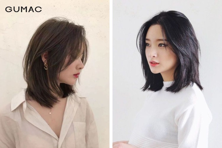Kiểu lob cho nữ tóc ngắn mặt tròn