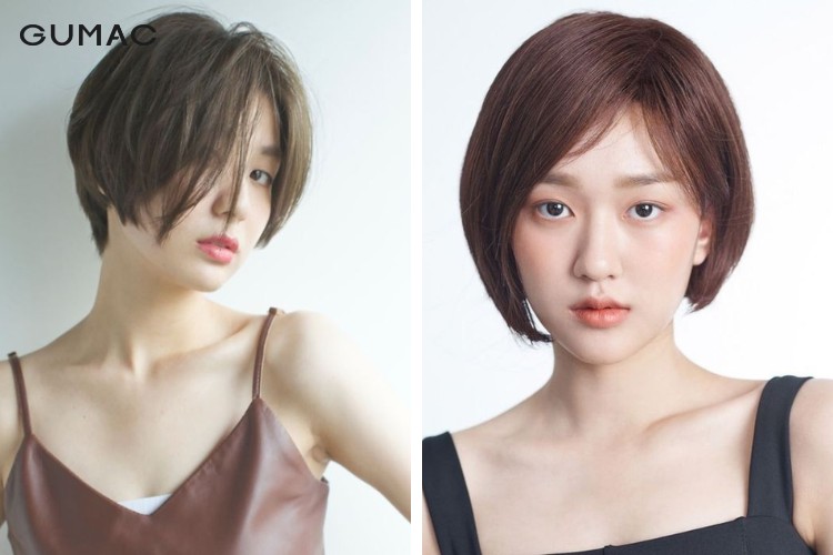 Kiểu Asymmetrical cho nàng tóc ngắn mặt tròn cá tính