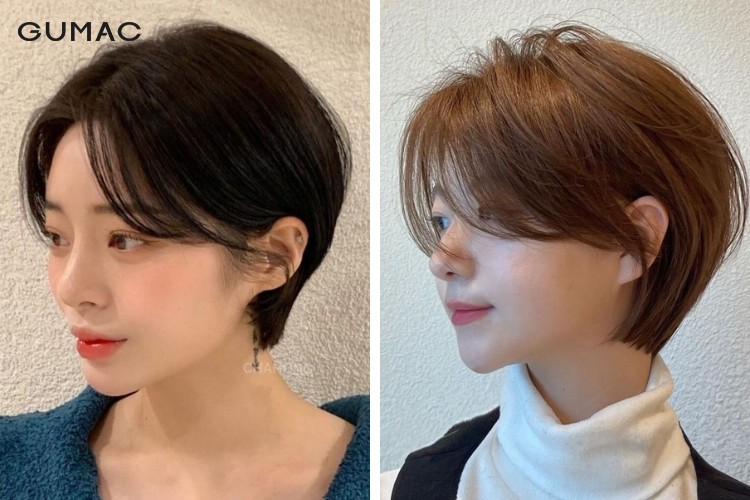 Mẫu tóc pixie cho bạn tóc ngắn mặt tròn