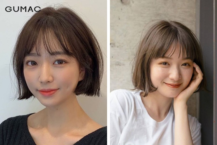 Tóc ngắn kết hợp với mái thưa