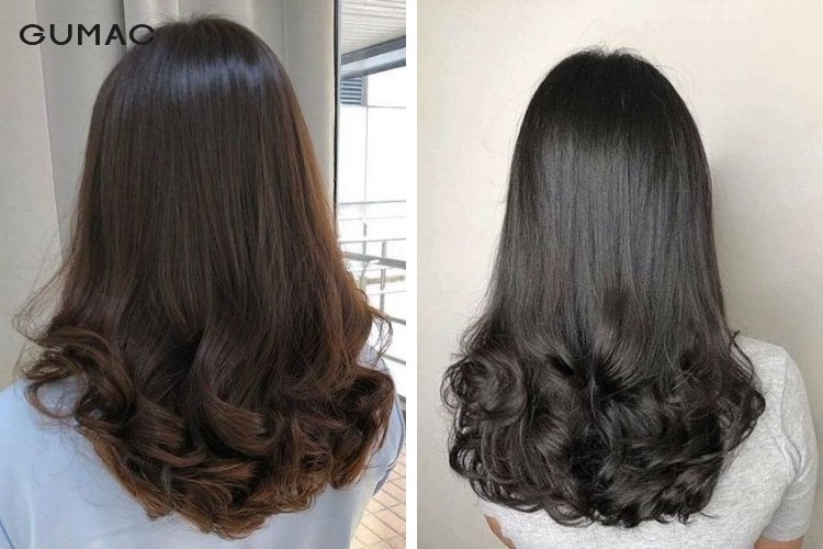 Kiểu tóc uốn gợn sóng đuôi