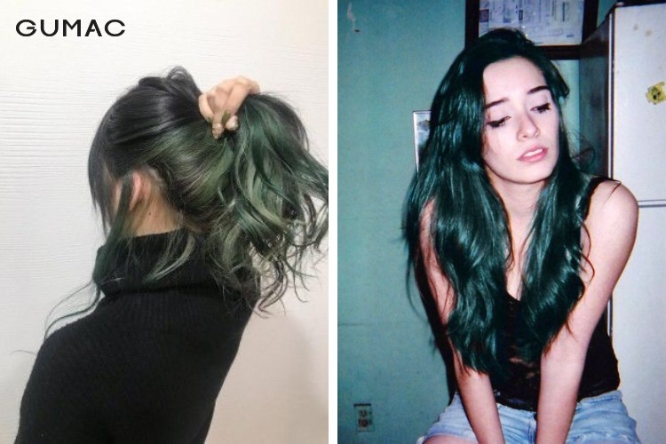 Màu xanh rêu phối đen