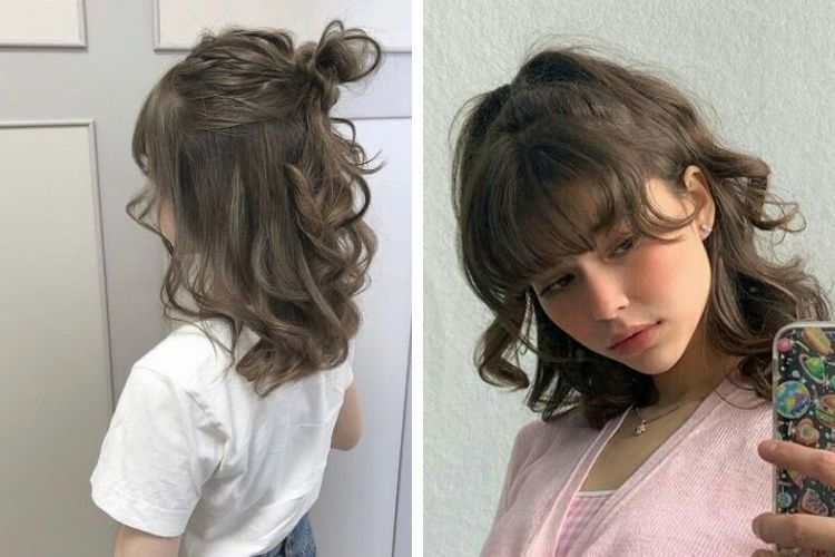Kiểu xoăn sóng nước lọn to đến ngang vai