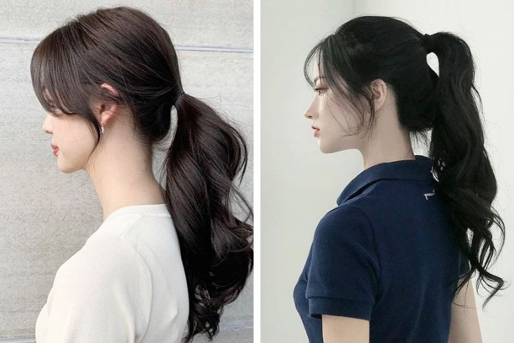 buộc cao kiểu xoăn sóng nước