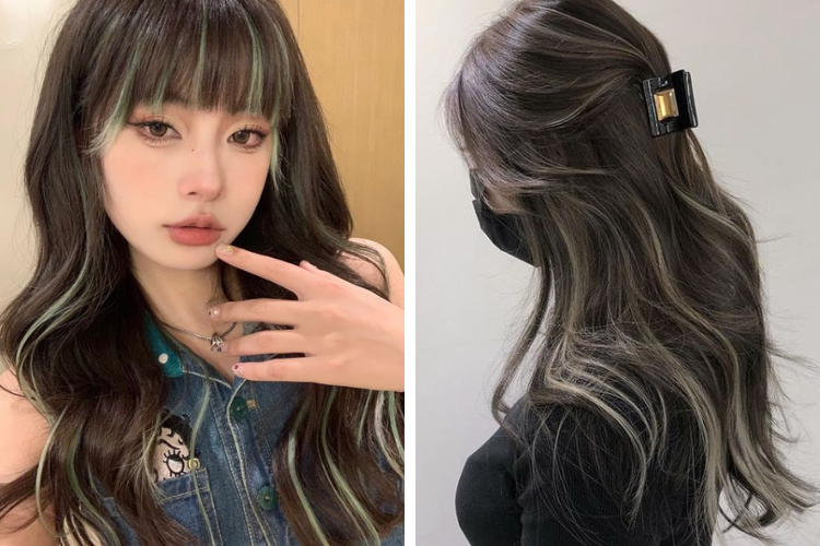 uốn sóng lơi kết hợp highlight