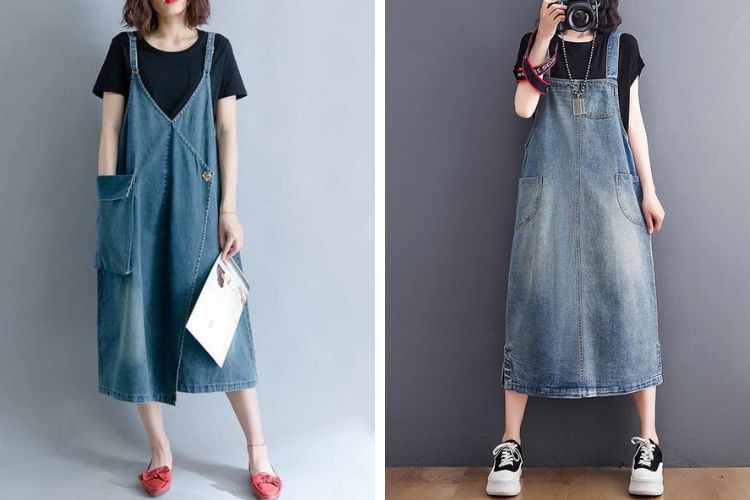Cách mặc váy yếm bò đẹp