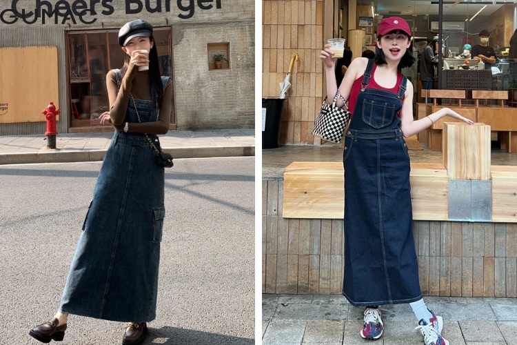 Những mẫu váy yếm jeans đẹp