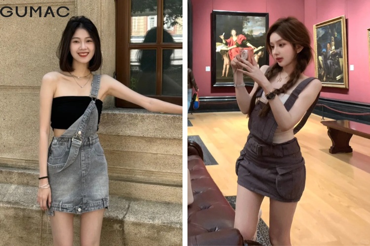 Phối yếm bò với áo ống cá tính