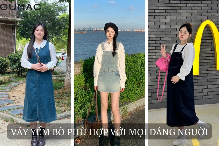 Váy yếm bò hợp với dáng người nào