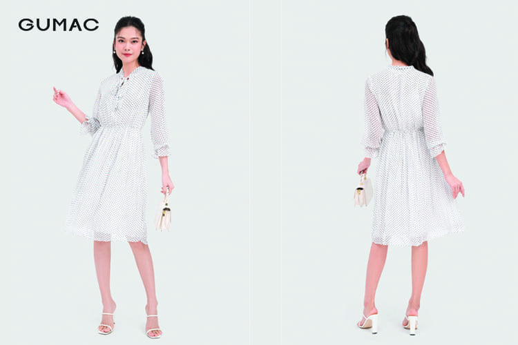 Váy đầm chấm bi