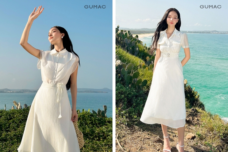 Gợi ý outfit váy xòa dây hoa đi Cần Thơ