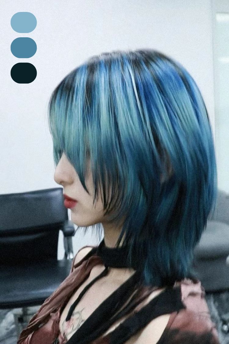 Mullet nhuom mau blue baby