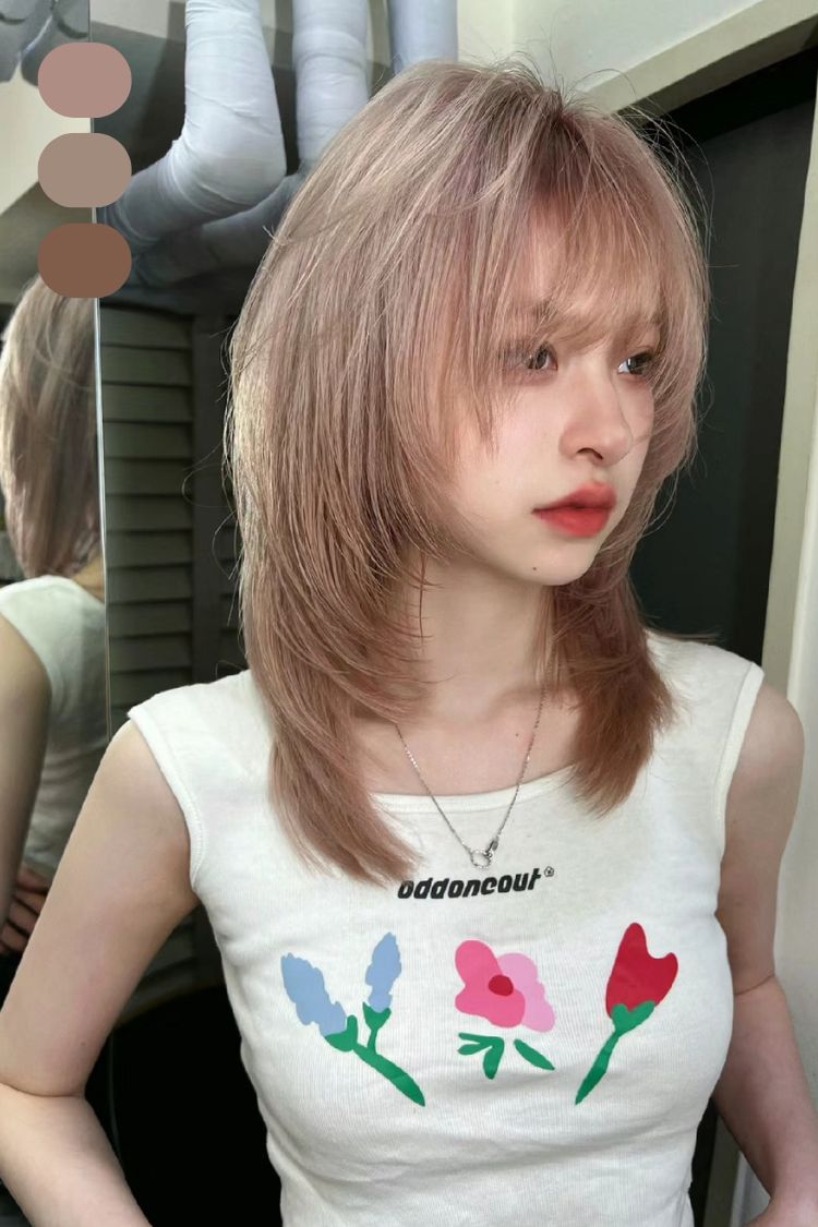 Nhuom toc mullet mau vang sang