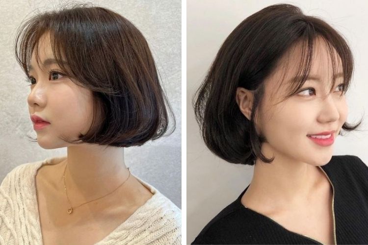 Tóc nữ ngắn cho mặt tròn tóc dày