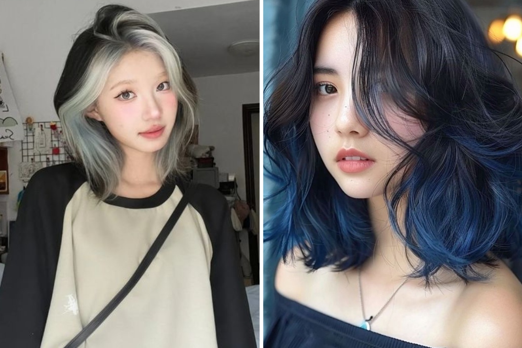 toc layer nu ngang vai ombre