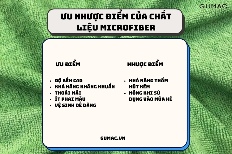 Uu nhuoc diem cua chat lieu microfiber