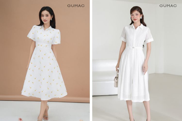 Đầm trắng đi biển