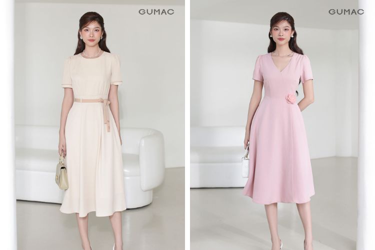 những mẫu đầm suông trung niên