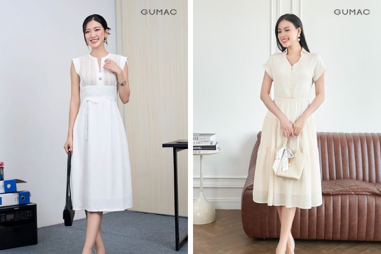 váy suông cho phụ nữ trung niên