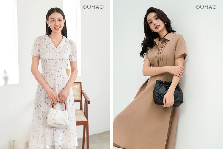 Đầm suông trung niên đẹp sang