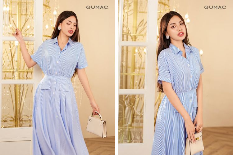mẫu đầm suông trung niên đẹp